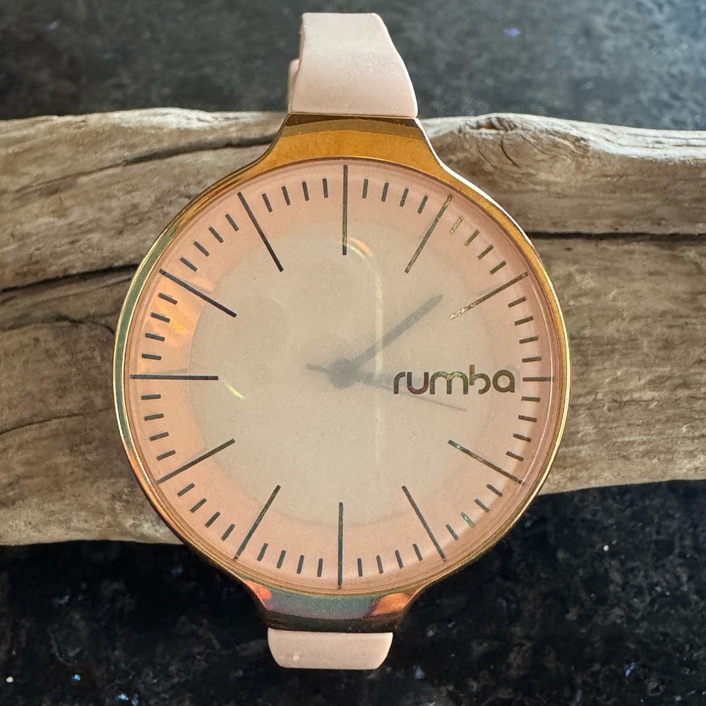 Rumba Rose Gold-Tone Watch – Chic & Functional, New Battery